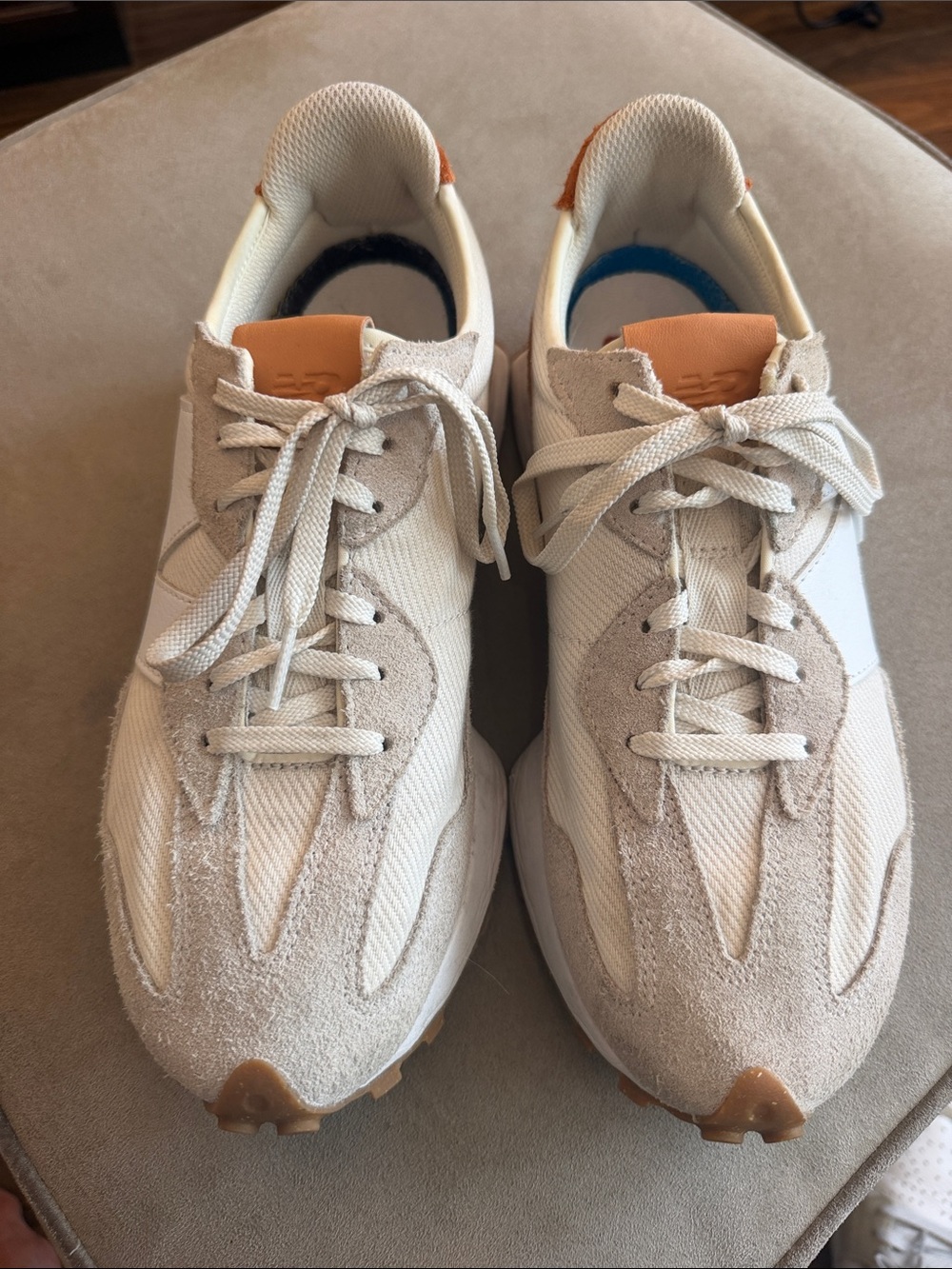 New Balance Women's Sneakers in White, Beige, and Brown - Picture 2 of 4